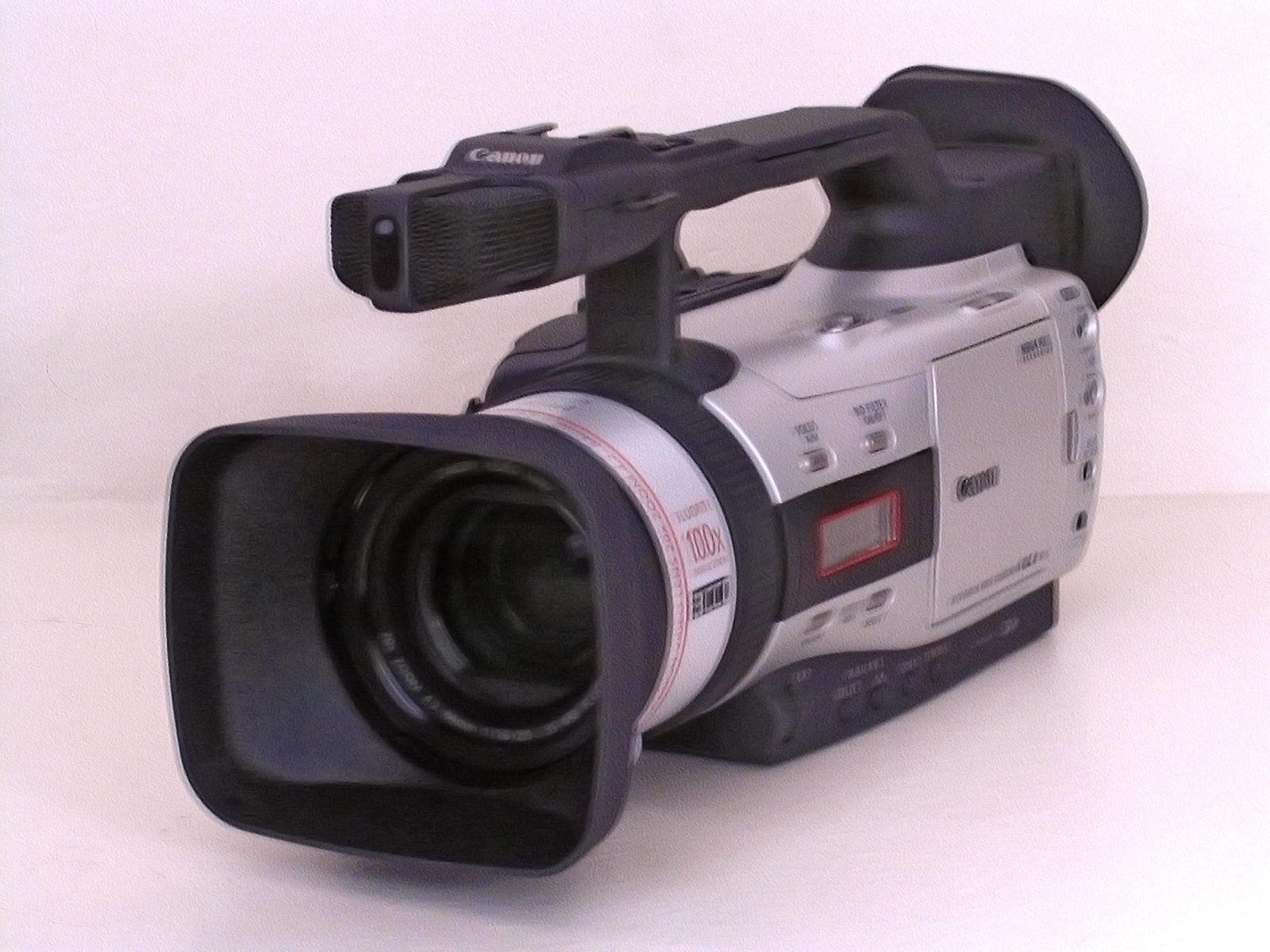 Canon GL2 camcorder, front three-quarter view