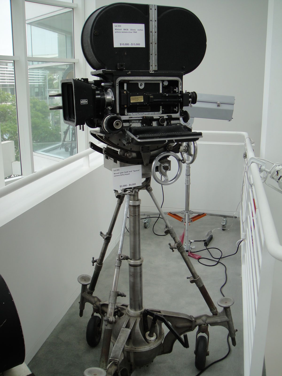 Mitchell BNCR on a Worrall gear head and Sputnik dolly, circa 1960